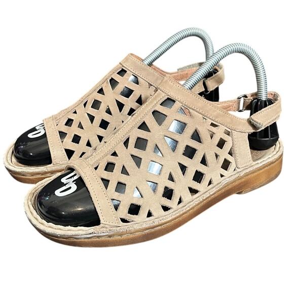 Naot Amadora Keyhole Nubuck Sandals Leather Boho Womens Size 37 US 6‎ Back Strap - Picture 1 of 7